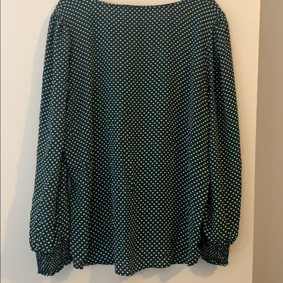 Loft Green Polka-Dot Blouse - Size XL - Picture 6 of 6